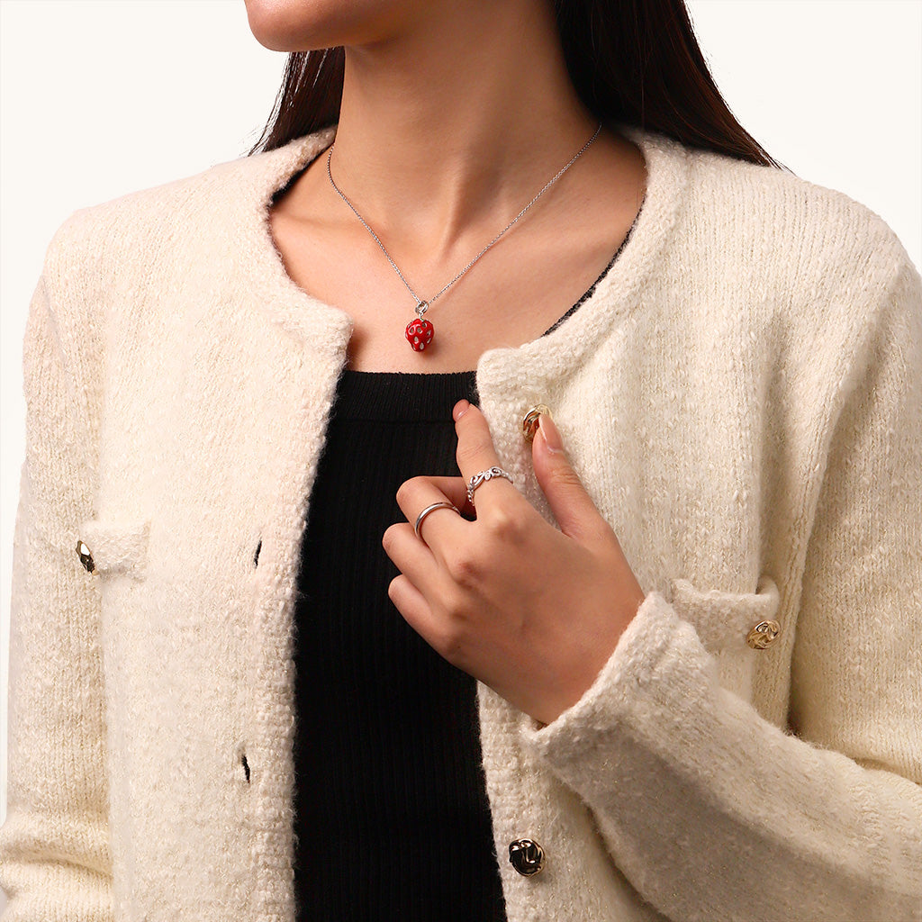 Gnoce Cute Red Strawberry Incense Pendant Dangle Charm_5