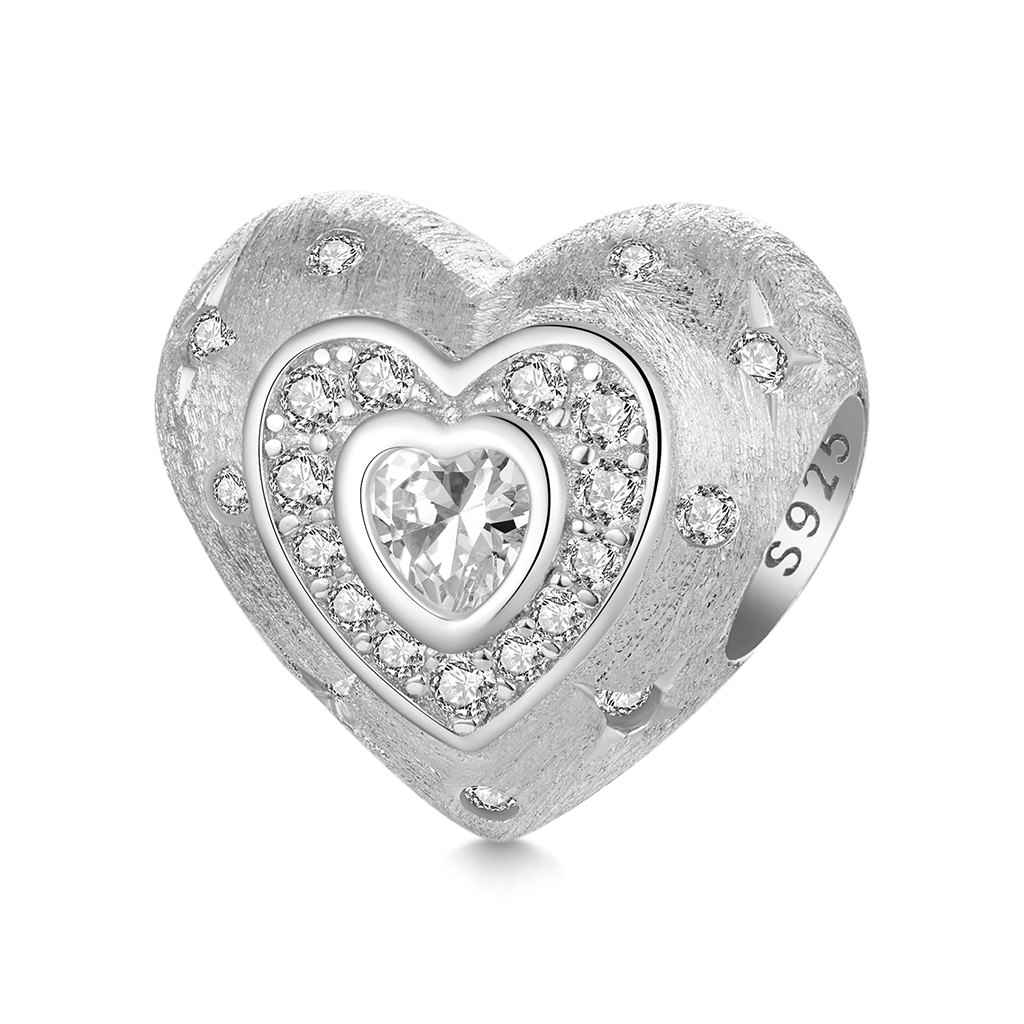 Gnoce Shining Frosted Heart Charm_1