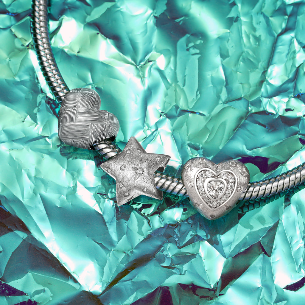 Gnoce Weaving Frosted Heart Charm_3