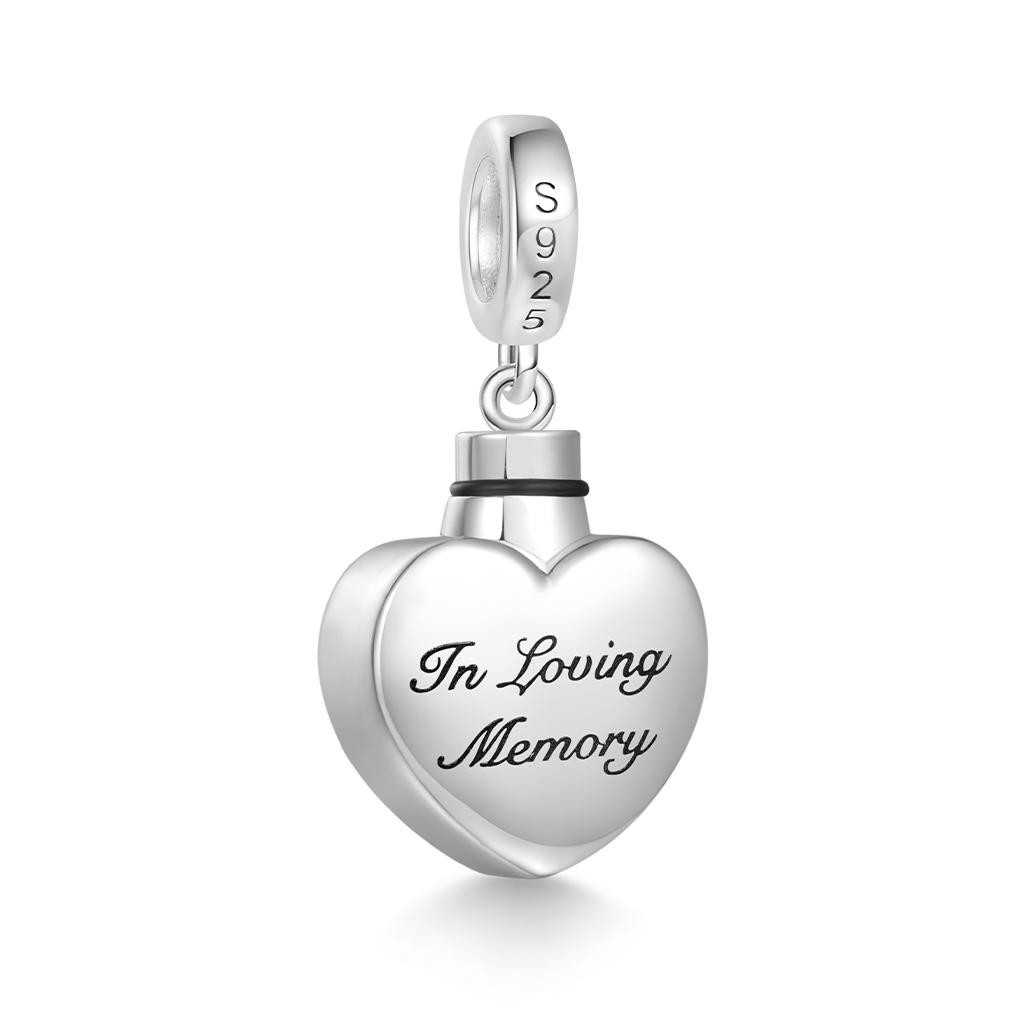 Gnoce Memorial Angel Urn Ashes Heart Pendant Dangle Charm_4