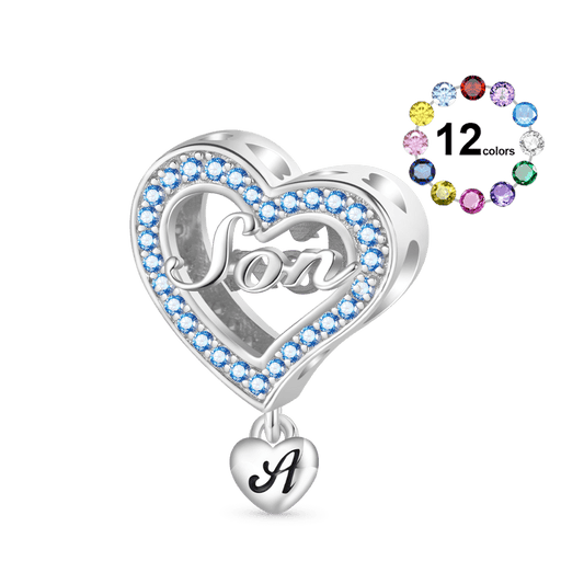 Gnoce Family Members - Son Personalized Heart Charm_1
