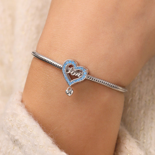 Gnoce Family Members - Son Personalized Heart Charm_7