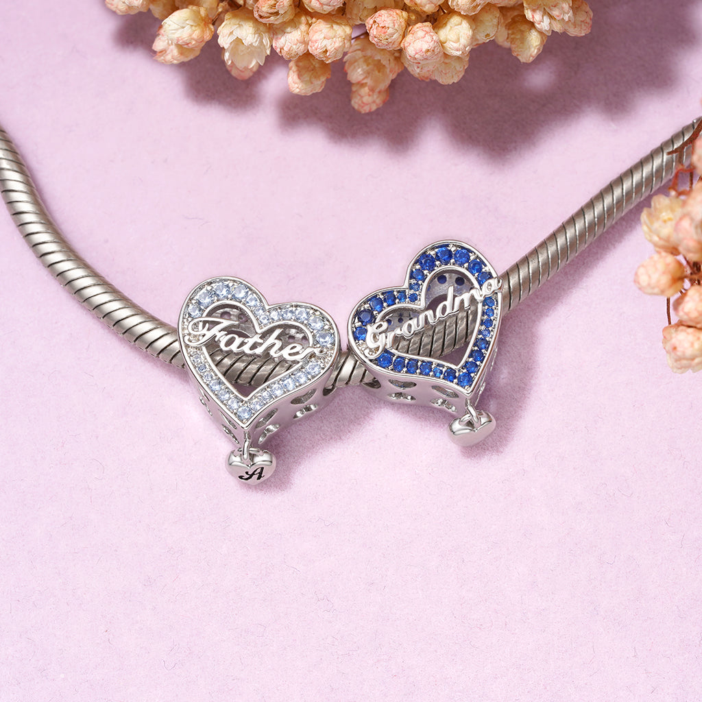 Gnoce Family Members - Father Personalized Heart Charm_5