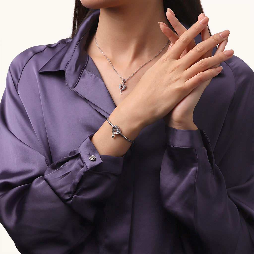 Gnoce Family Members - Father Personalized Heart Charm_6