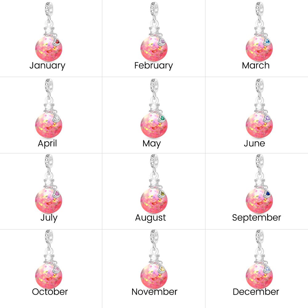 Gnoce Letter Love Sequin Luminous Quicksand Bottle Pendant Dangle Charm_4
