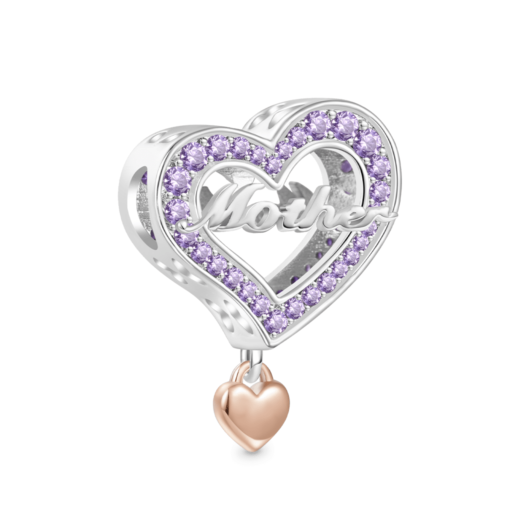 Gnoce Family Members - Mother Personalised Heart Charm_3