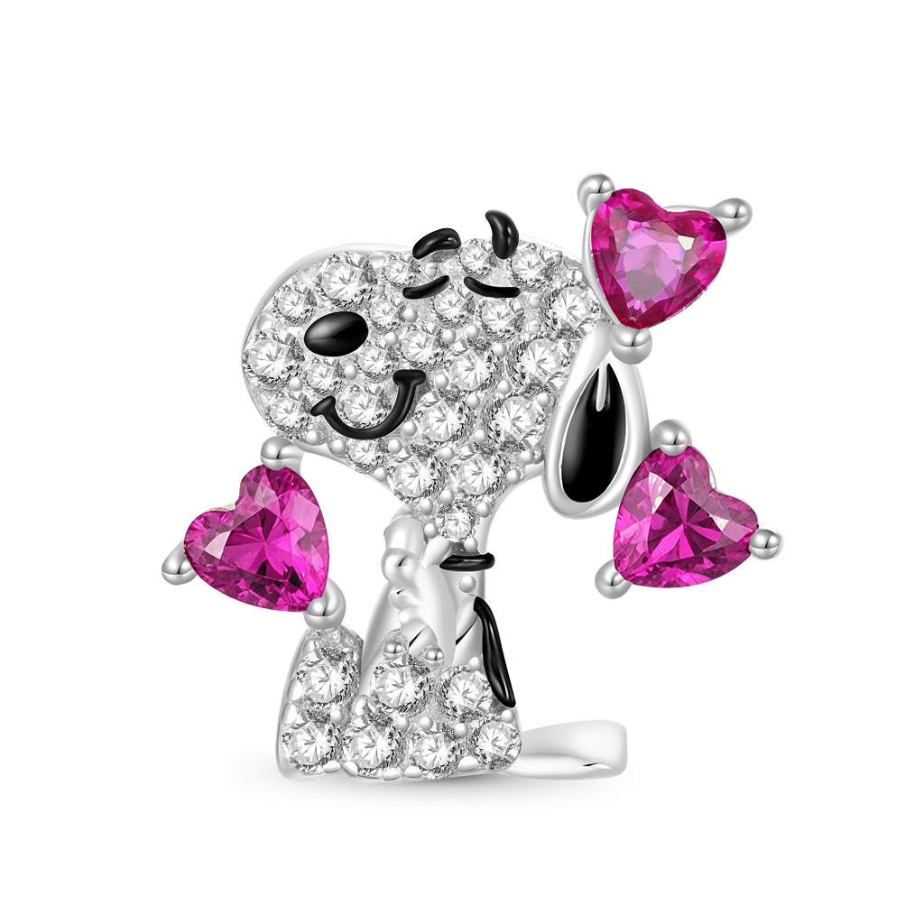 Gnoce Valentine's Day Peanuts Snoopy Love Diamond Charm_1