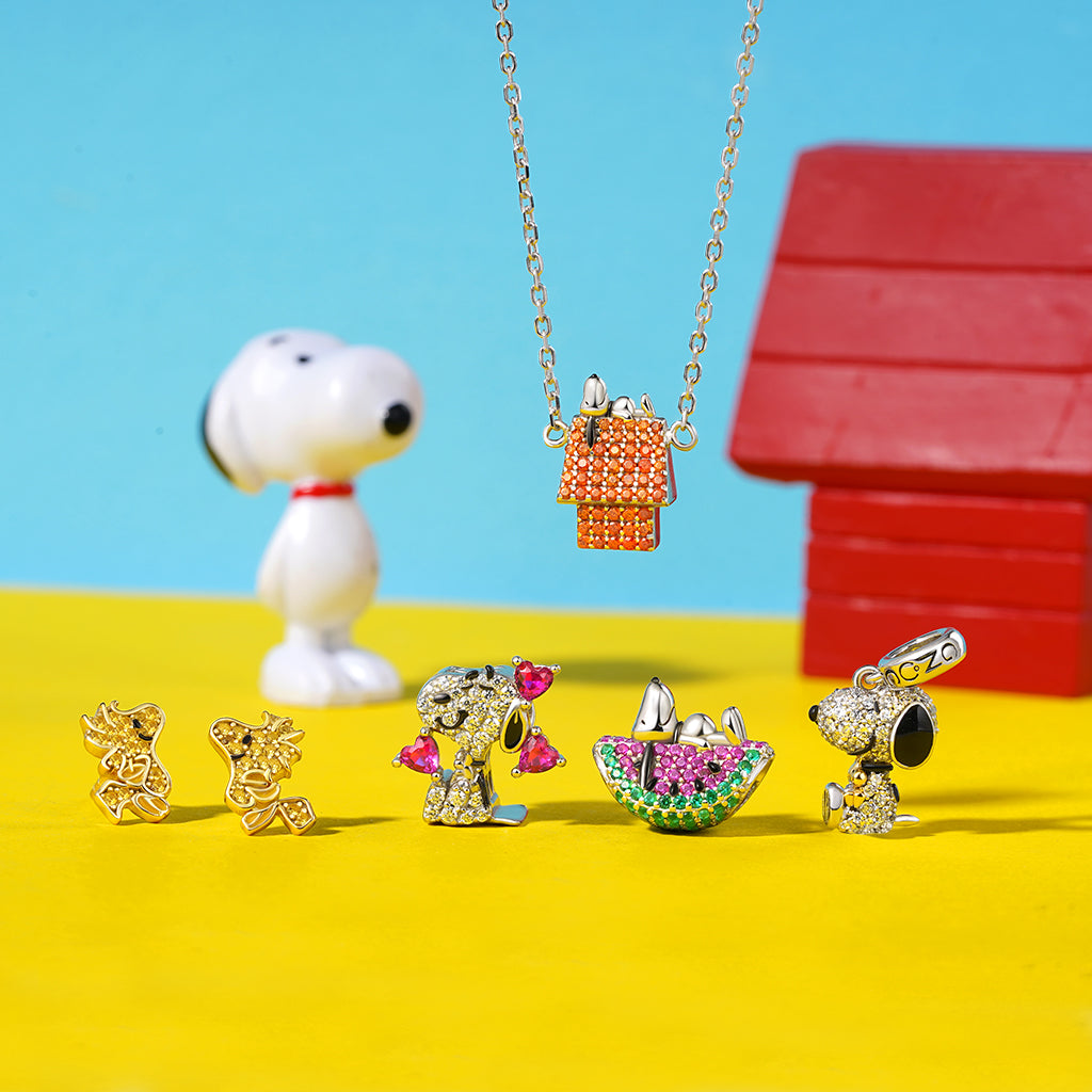 Gnoce Valentine's Day Peanuts Snoopy Love Diamond Charm_4