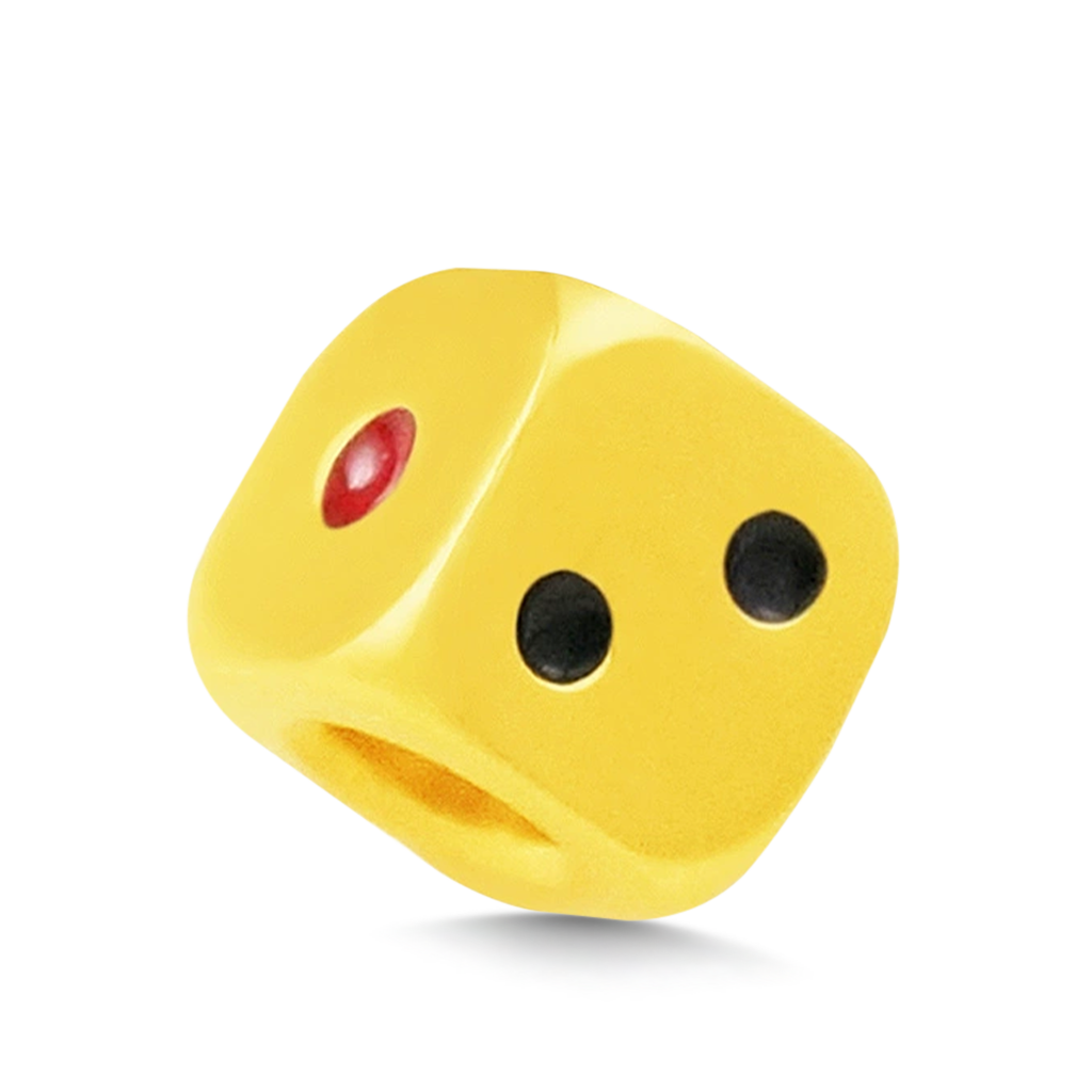 Gnoce Pure Gold Dice Wealth Charm_1