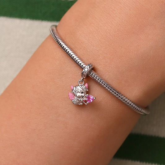 Gnoce Valentine's Day Highland Cattle Cupid's Arrow Pendant Dangle Charm_7