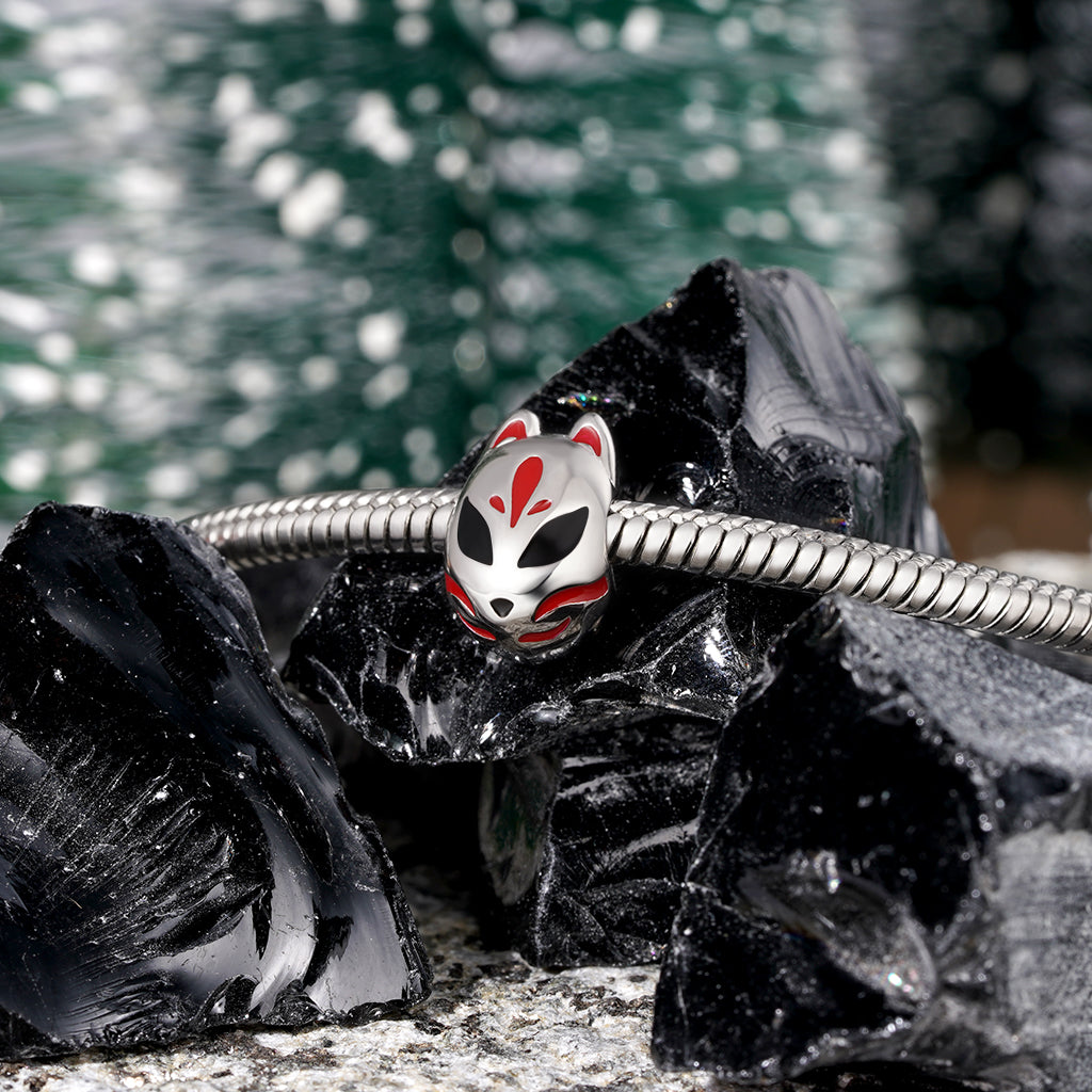 Gnoce Japanese Kitsune Fox Mask Charm_3