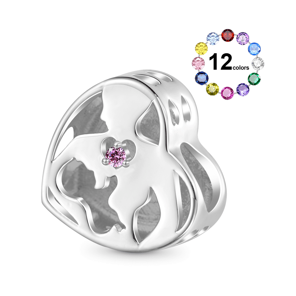 Gnoce Mother's Day Silhouette Personalized Photo Charm_2