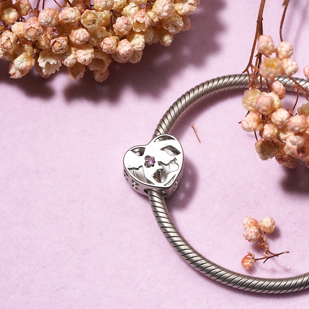 Gnoce Mother's Day Silhouette Personalized Photo Charm_4