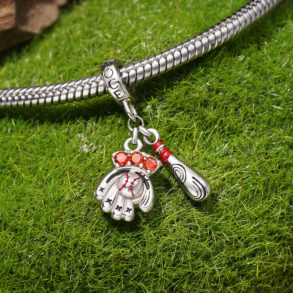 Gnoce Baseball Gloves & Bats Pendant Dangle Charm_3
