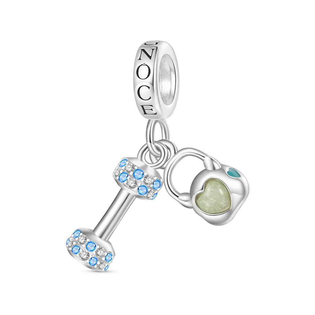 Gnoce Dumbbell Kettlebell Weight Training Fitness Pendant Dangle Charm_2