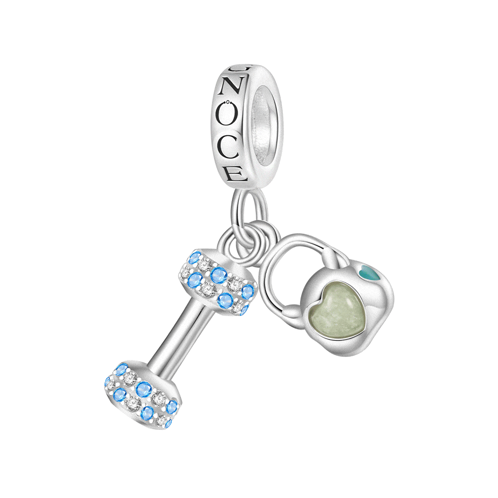 Gnoce Dumbbell Kettlebell Weight Training Fitness Pendant Dangle Charm_1