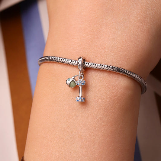 Gnoce Dumbbell Kettlebell Weight Training Fitness Pendant Dangle Charm_8