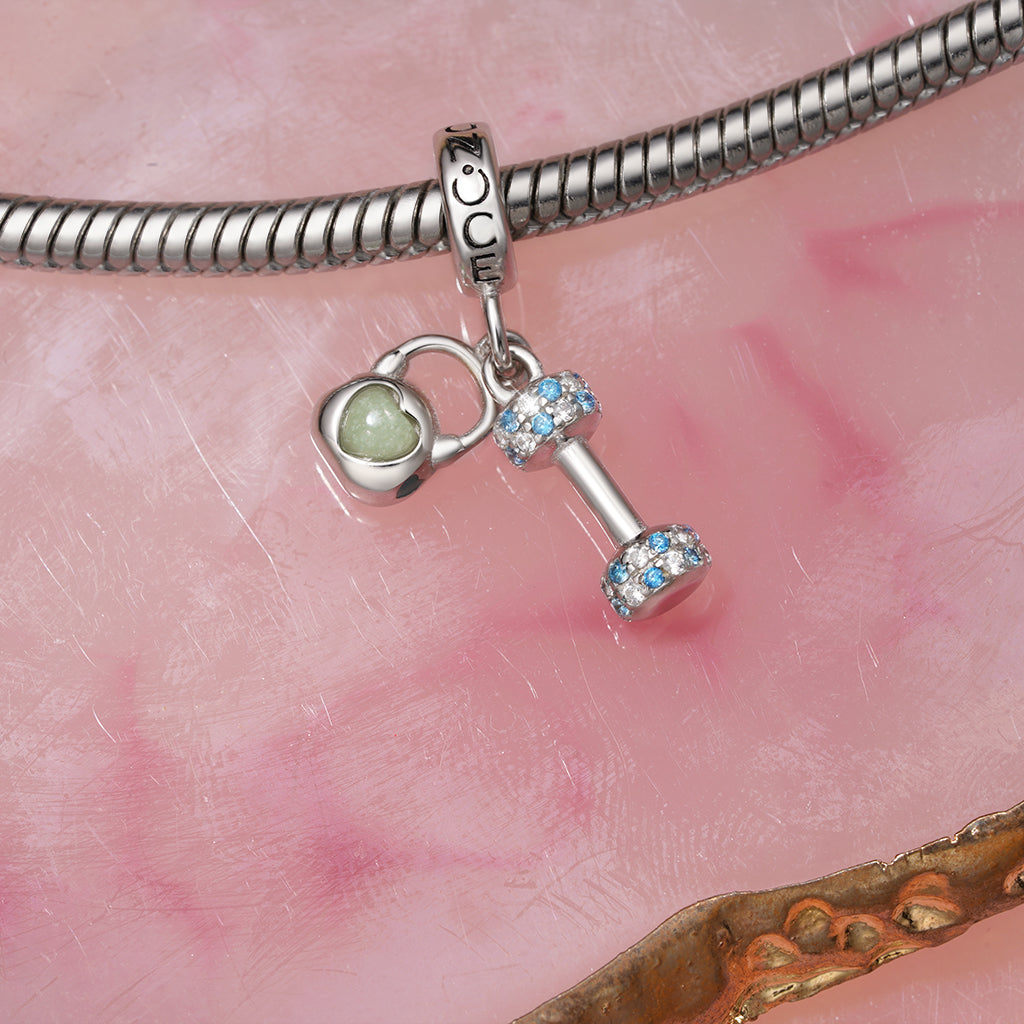 Gnoce Dumbbell Kettlebell Weight Training Fitness Pendant Dangle Charm_4