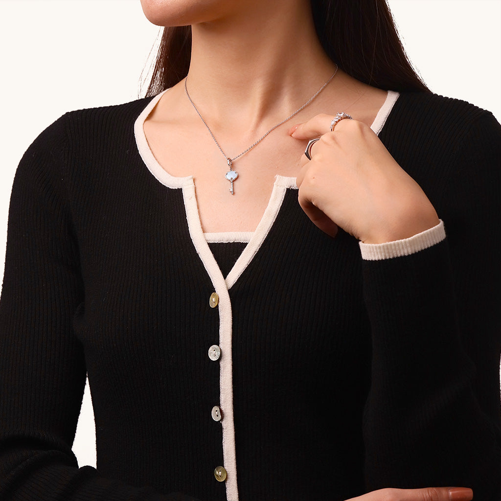 Gnoce Shell Key Pendant Dangle Charm_5