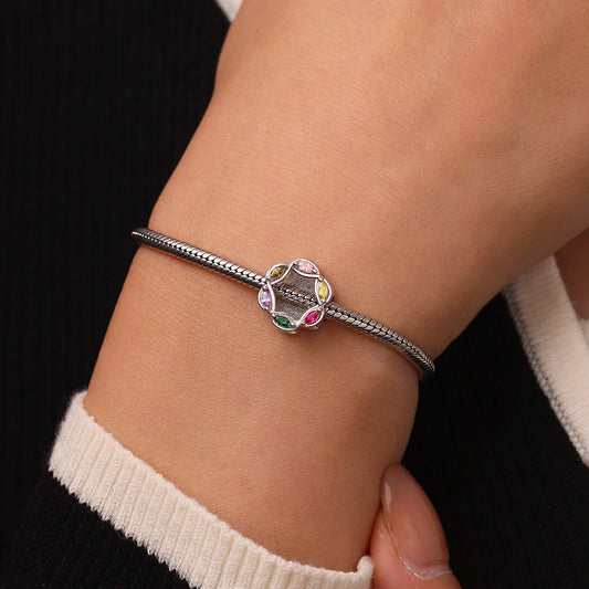 Gnoce Our Family Wreath Marquise Birthstone Charm_6