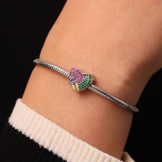 Gnoce Color CZ Brilliant Embers Heart Birthstone Charm_6