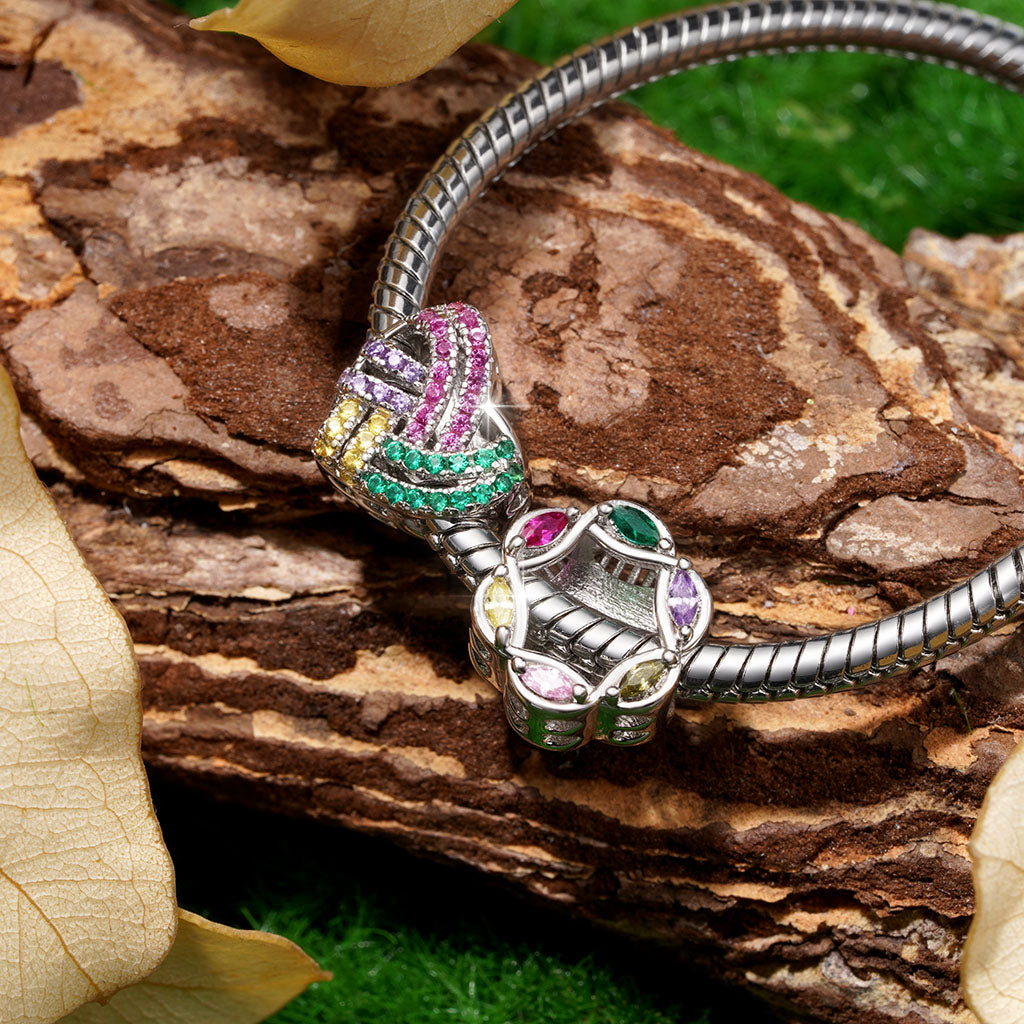 Gnoce Color CZ Brilliant Embers Heart Birthstone Charm_4