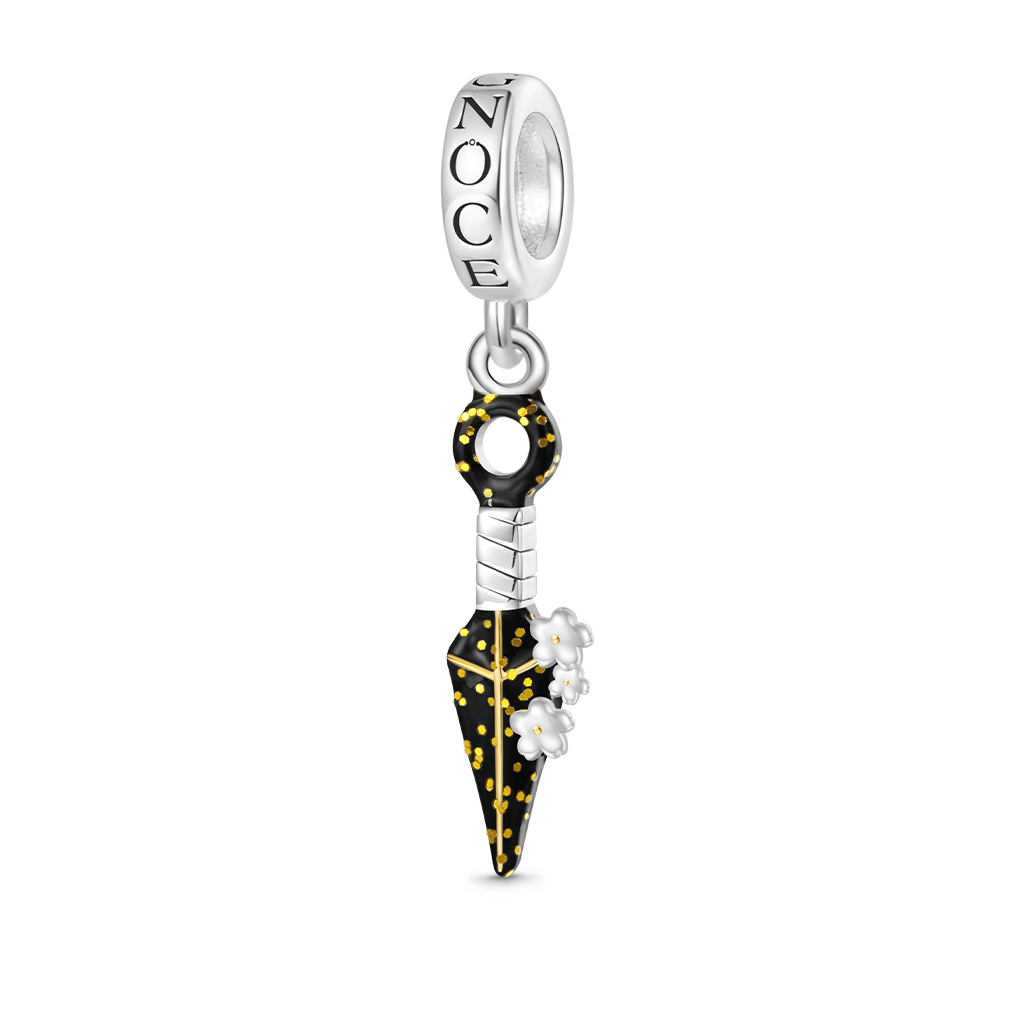 Gnoce Kunai Style Cherry Blossom Throwing Knives Pendant Dangle Charm_1