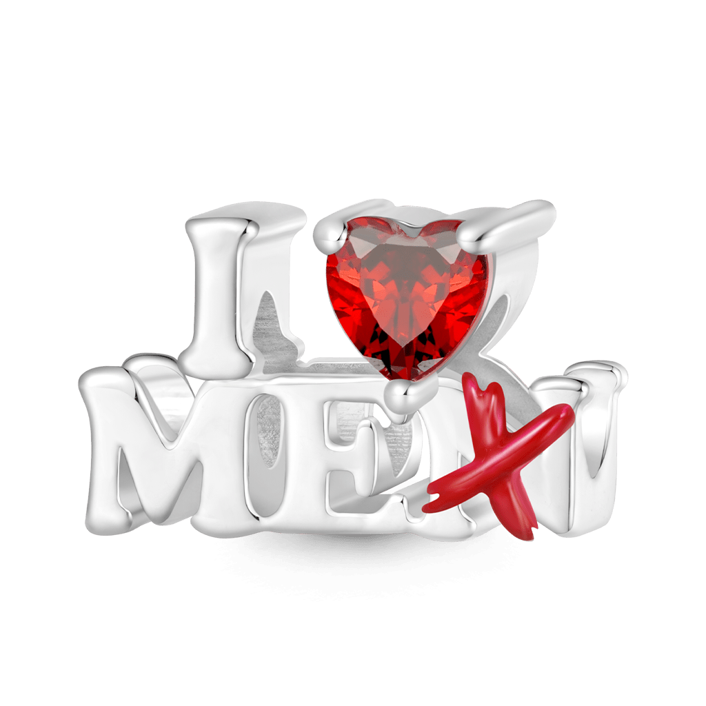 Gnoce Women's Day 'I Love ME' Heart Birthstone Charm_2