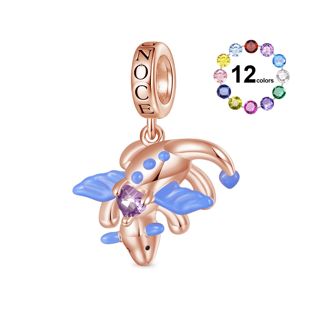 Gnoce Fun Persimmon Dragon Embraces Love Pendant Dangle Charm_1