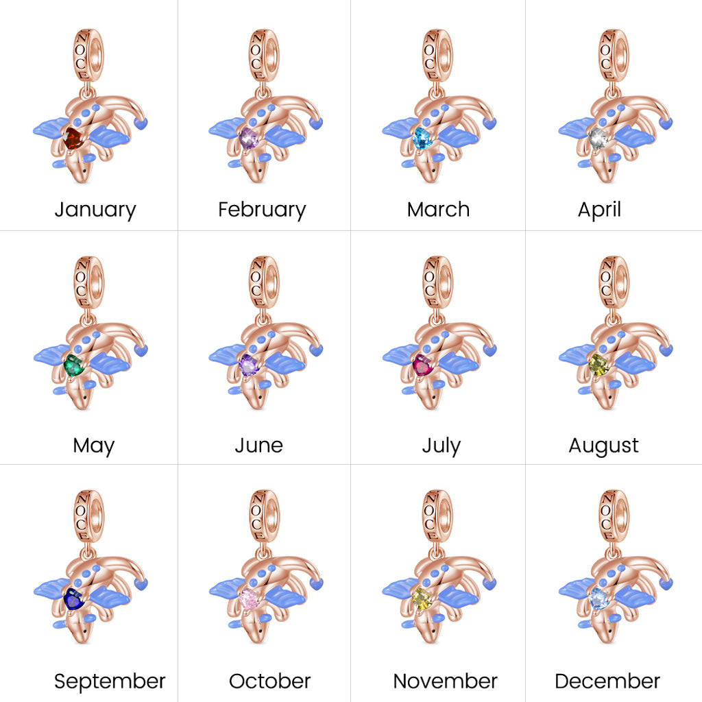 Gnoce Fun Persimmon Dragon Embraces Love Pendant Dangle Charm_3