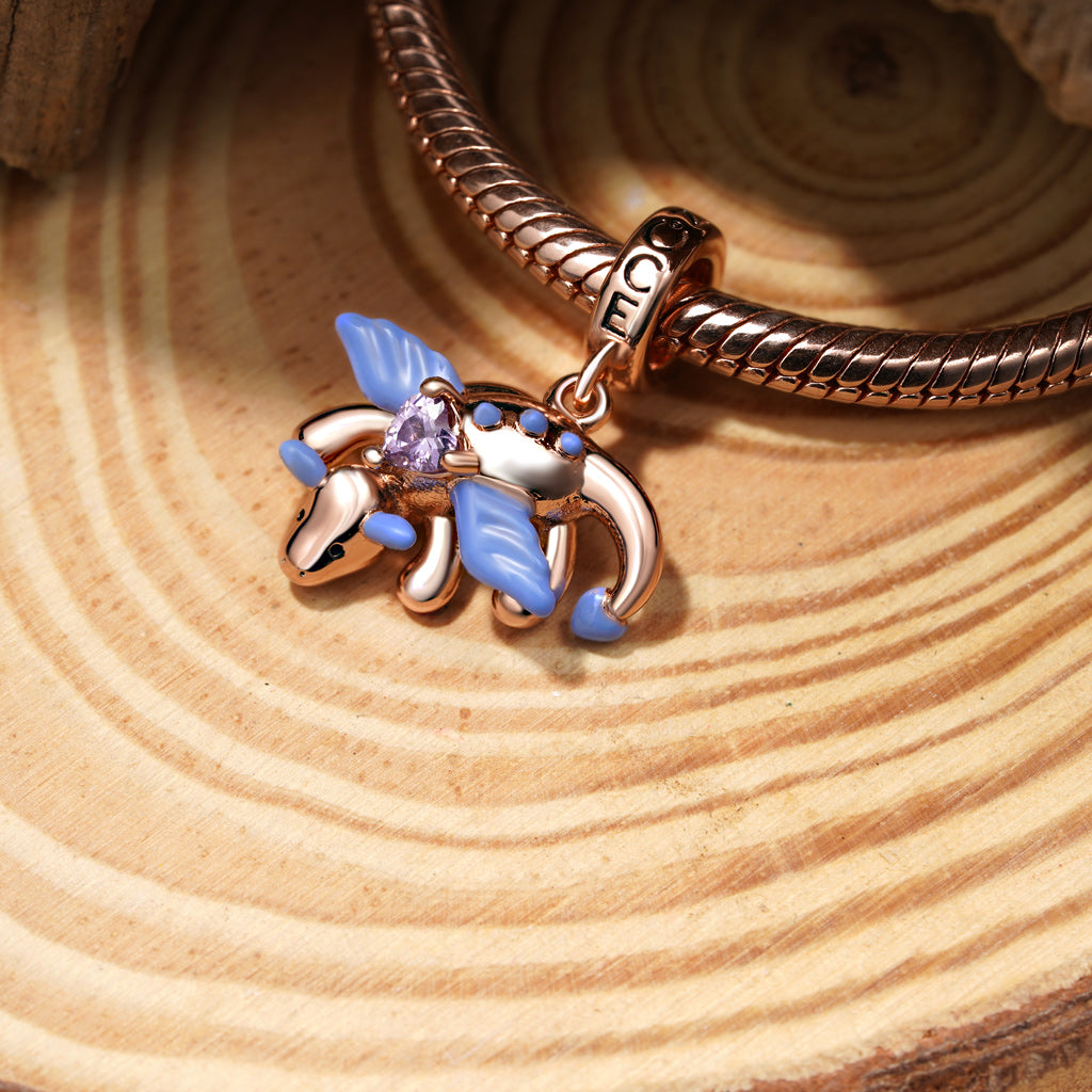 Gnoce Fun Persimmon Dragon Embraces Love Pendant Dangle Charm_4