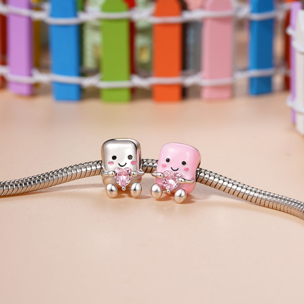 Gnoce Pair of Marshmallows Embraces Love Double Charm_5