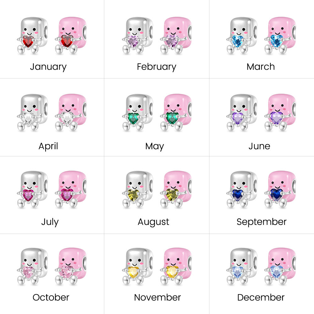 Gnoce Pair of Marshmallows Embraces Love Double Charm_4