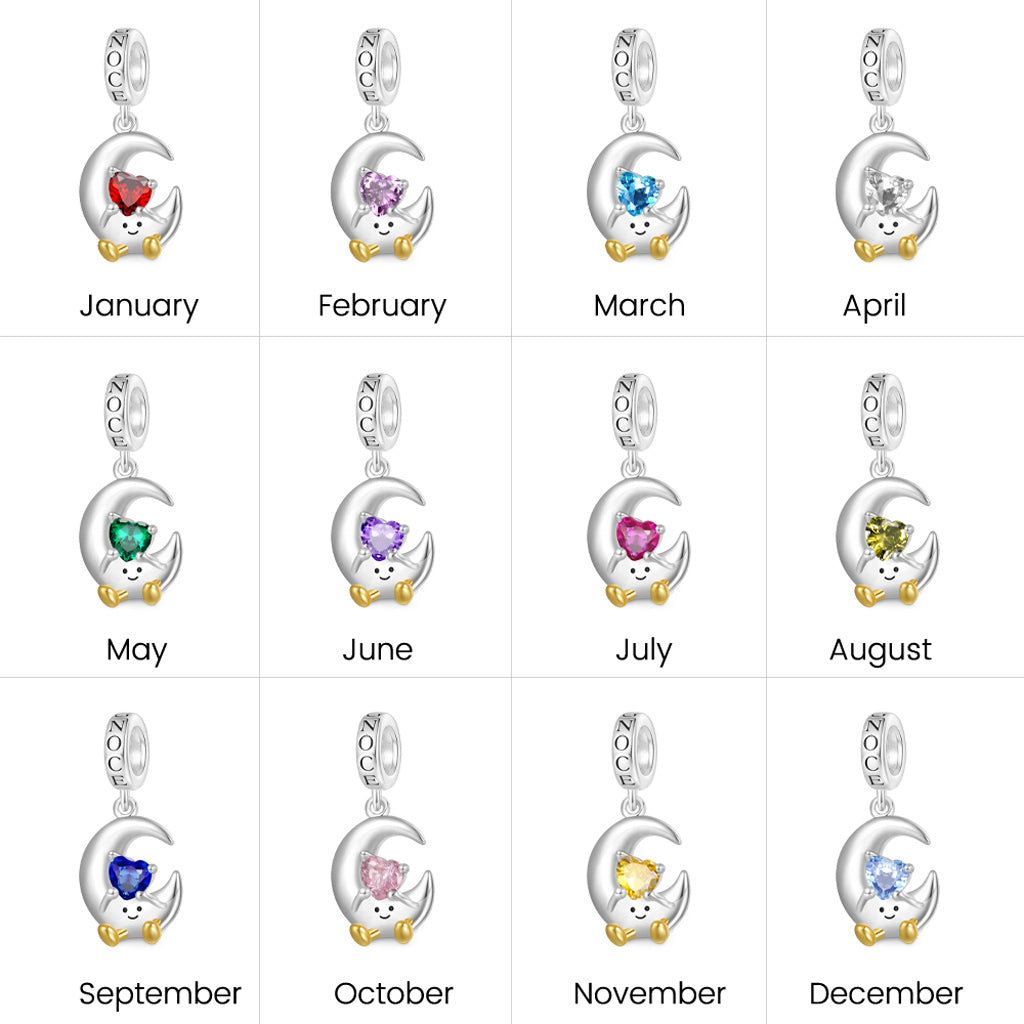 Gnoce Fun Moon Embraces Love Pendant Dangle Charm_3