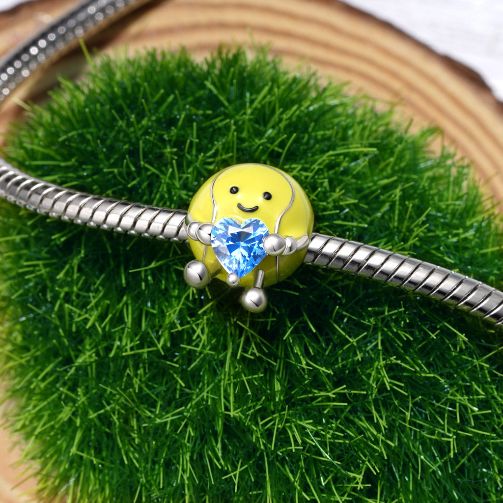 Gnoce Fun Tennis Ball Embraces Love Charm_4