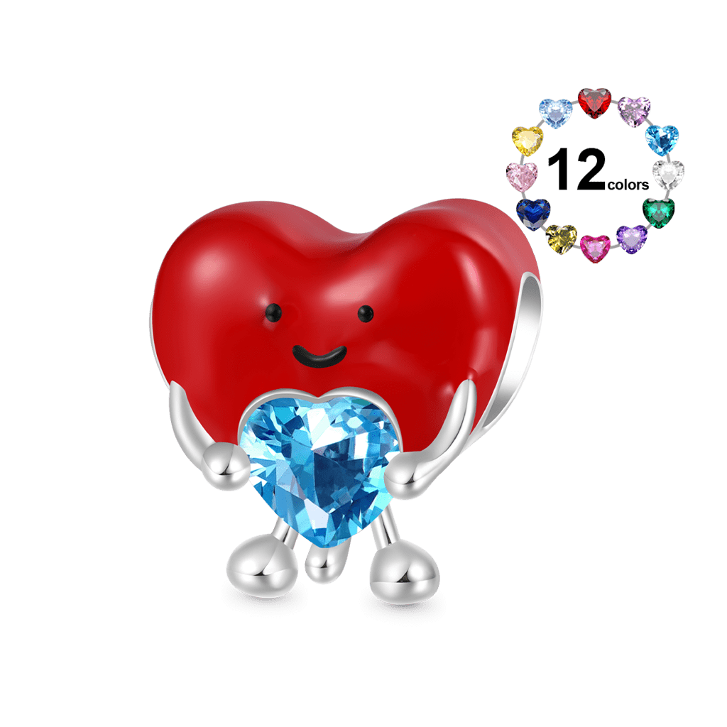 Gnoce Fun Red Heart Embraces Love Charm_1