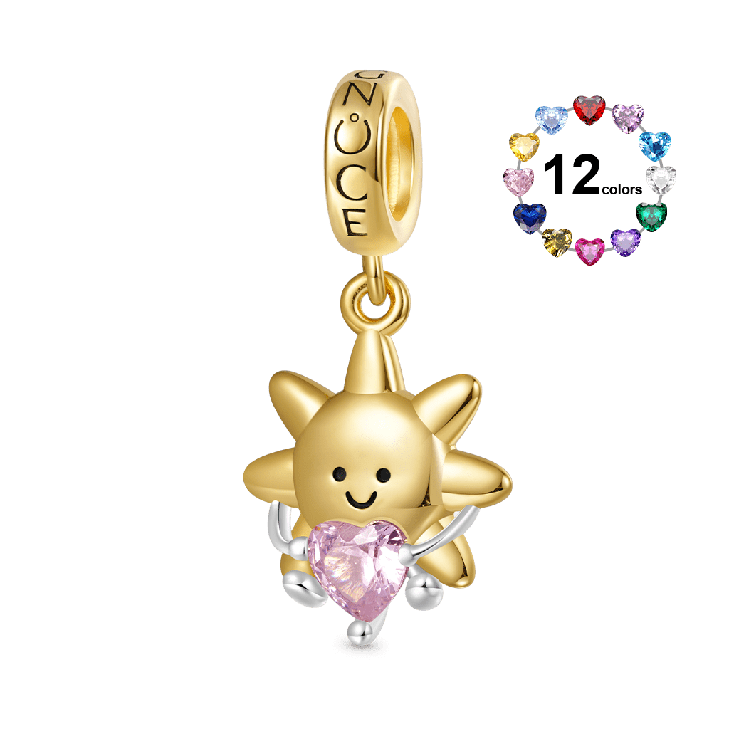 Gnoce Smiling Sun Embraces Love Pendant Dangle Charm_1