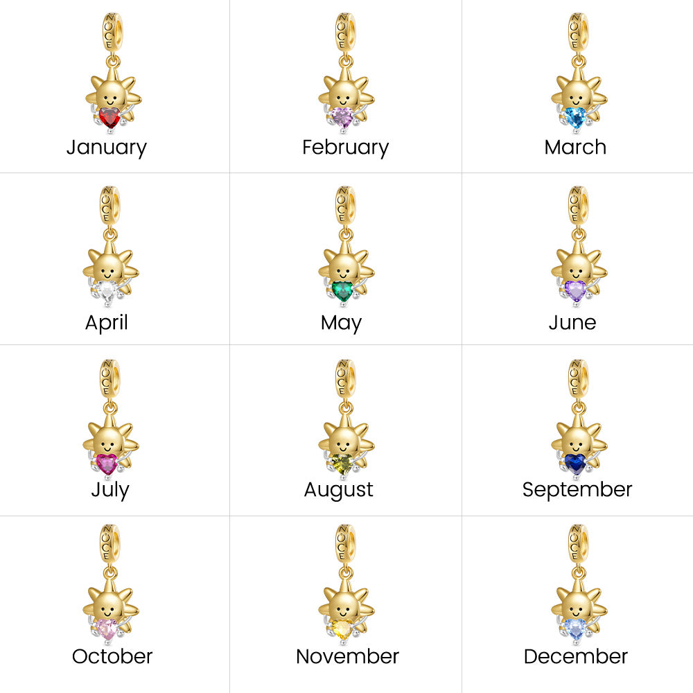 Gnoce Smiling Sun Embraces Love Pendant Dangle Charm_3