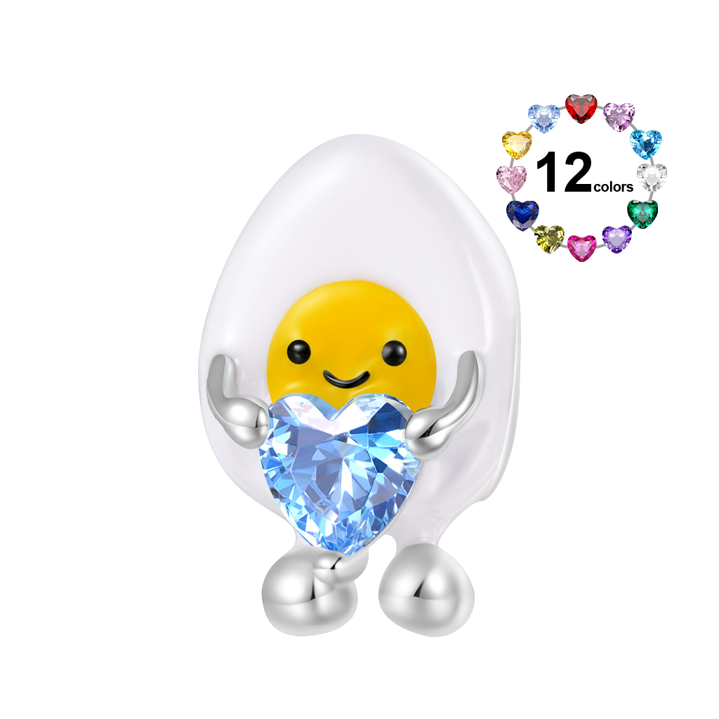 Gnoce Happy Boiled Egg Embraces Love Charm_1