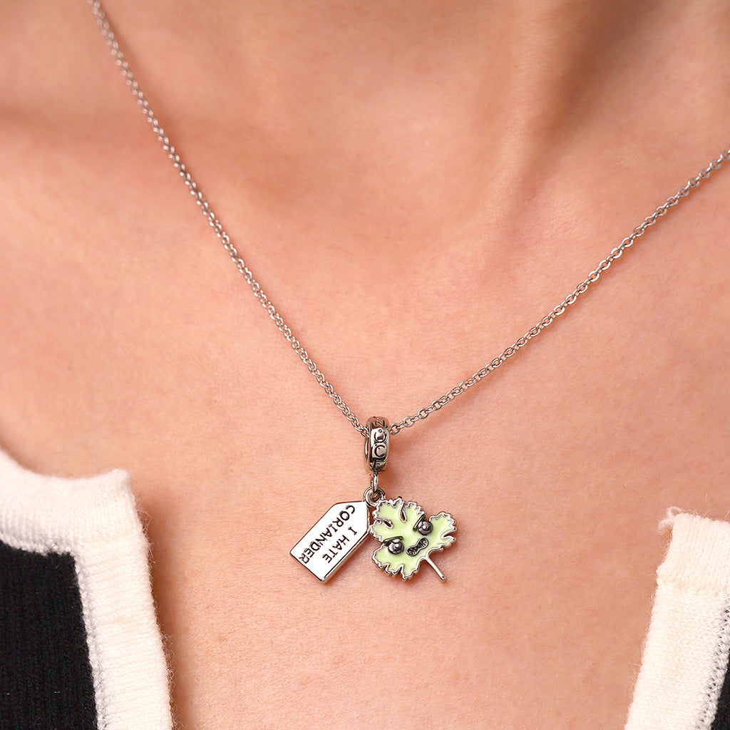 Gnoce 'I HATE CORIANDER' Angry Coriander Pendant Dangle Charm_6