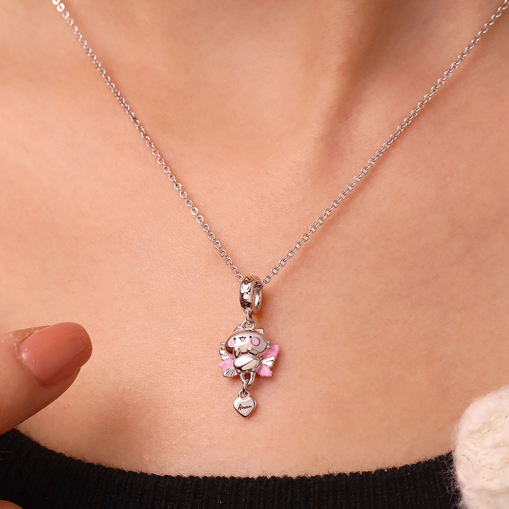 Snowy the Cat Angel Pendant_7