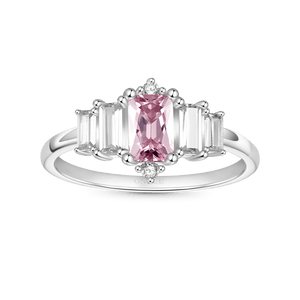 Gnoce Pink Cubic Zirconia Women's Ring_1