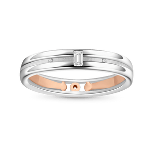 Gnoce Silver Cubic Zirconia Men's Band_1