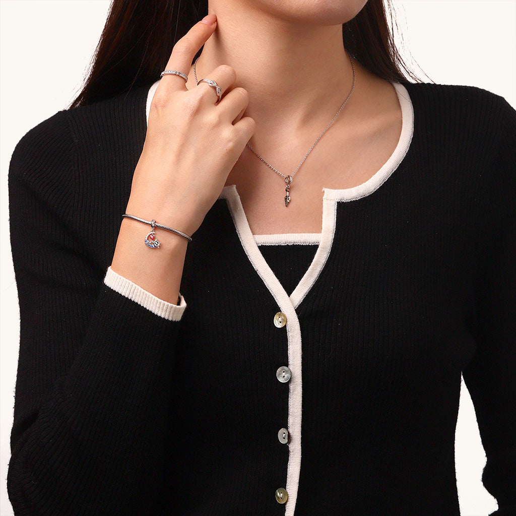 Gnoce Personalized Mother's Day Moon Turtles Pendant Dangle Charm_6