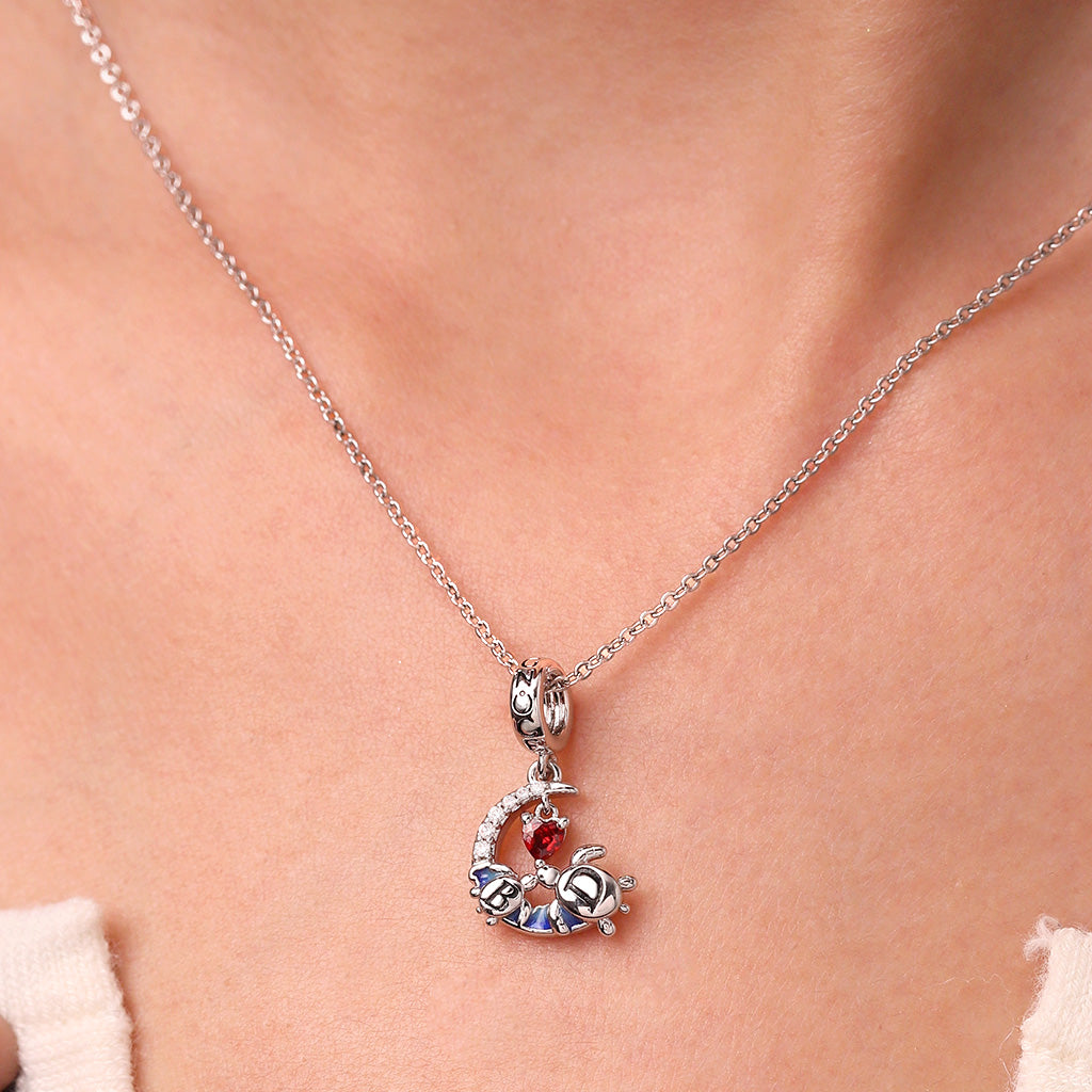 Gnoce Personalized Mother's Day Moon Turtles Pendant Dangle Charm_7