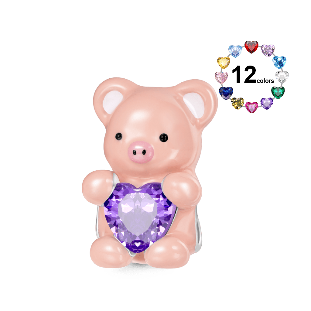 Gnoce Little Pig Embraces Love Charm_1