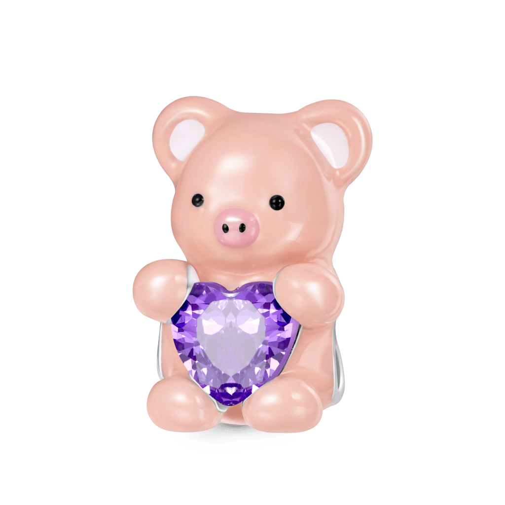 Gnoce Little Pig Embraces Love Charm_2