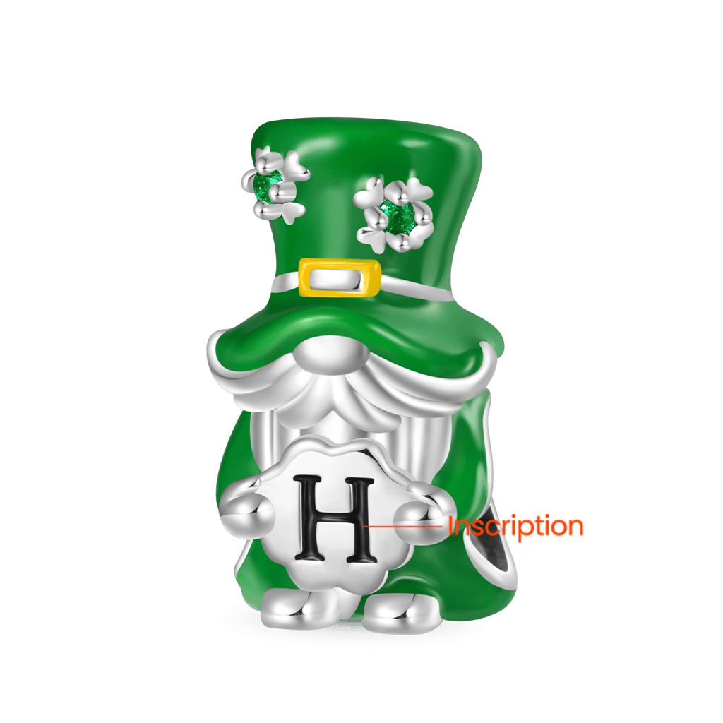 Gnoce St. Patrick's Day Engravable Gnome Charm_2