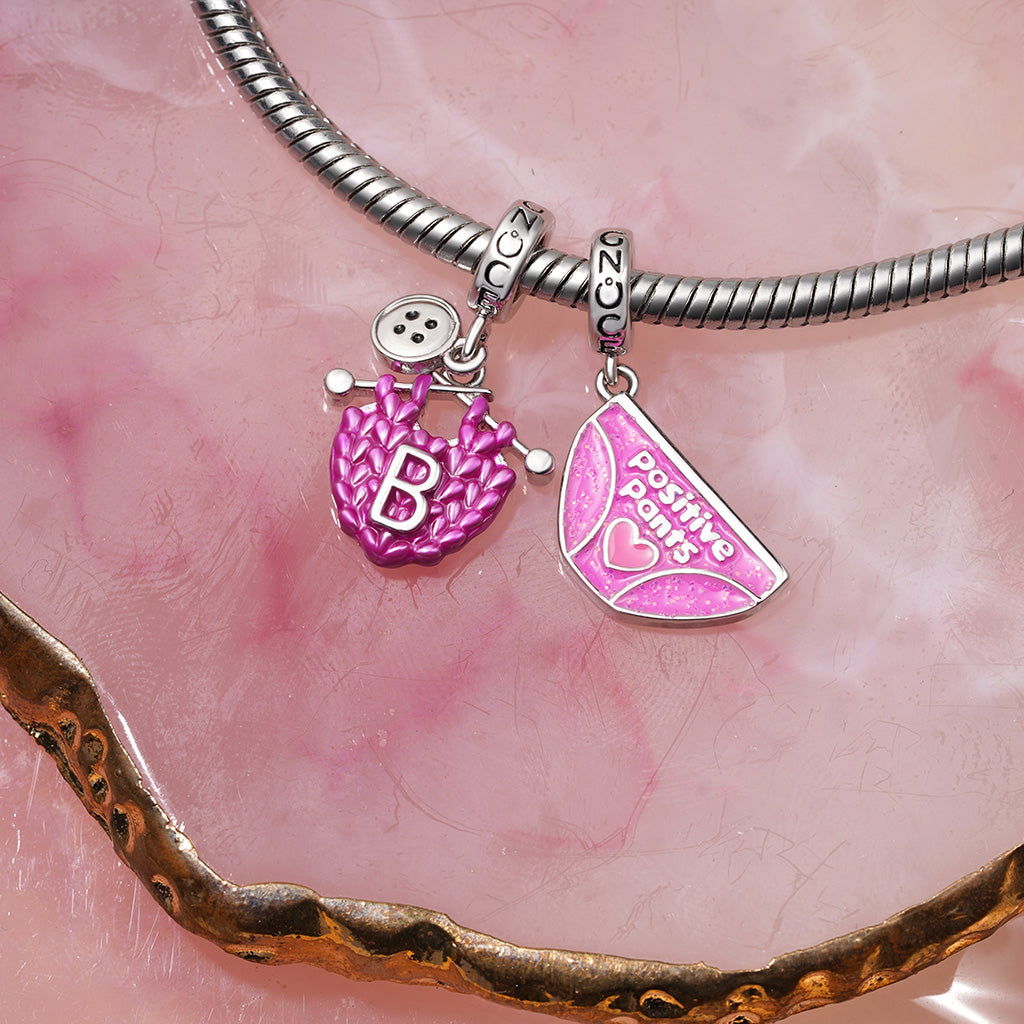 Gnoce Sassy Positive Pants Engravable Pendant Dangle Charm_3
