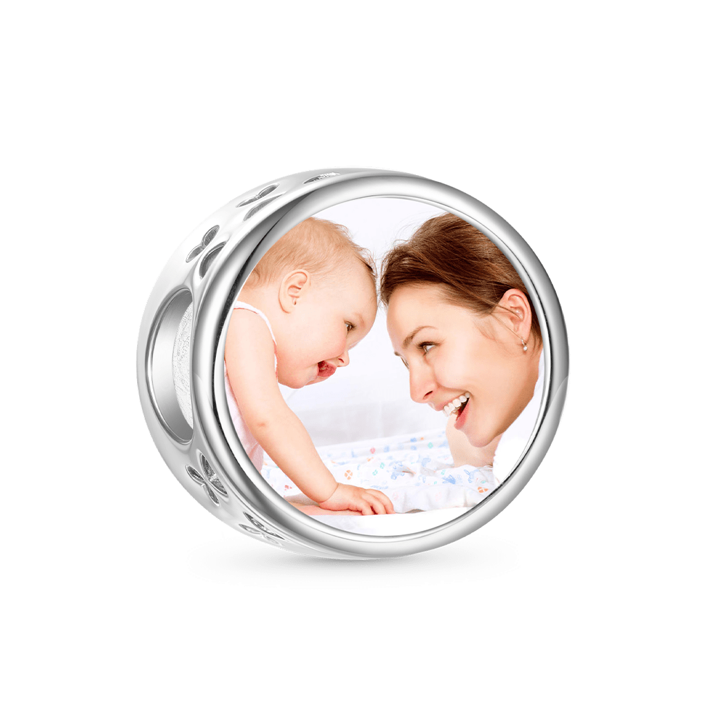 Gnoce Parent-child Handshake Personalized Photo Charm_2